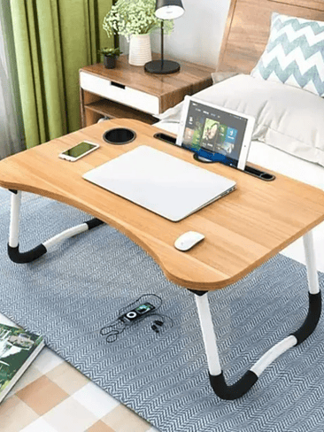 Mesa para Cama + Porta Vasos + Porta Tablet 60x40x27 1