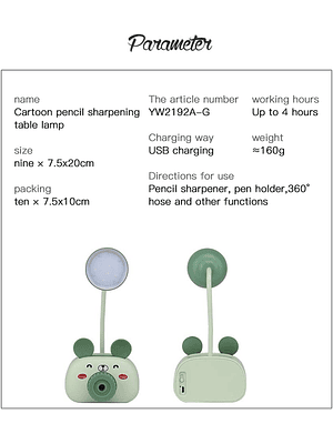Lampara Led Sacapuntas Porta Celular 