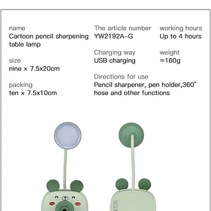 Lampara Led Sacapuntas Porta Celular 