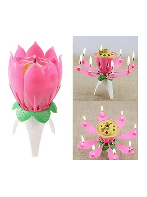 Vela Flor Musical Para Festividades 