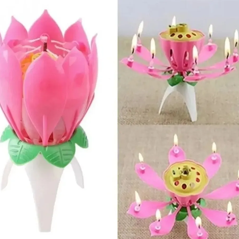 Vela Flor Musical Para Festividades  1