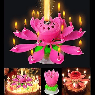 Vela Flor Musical Para Festividades 