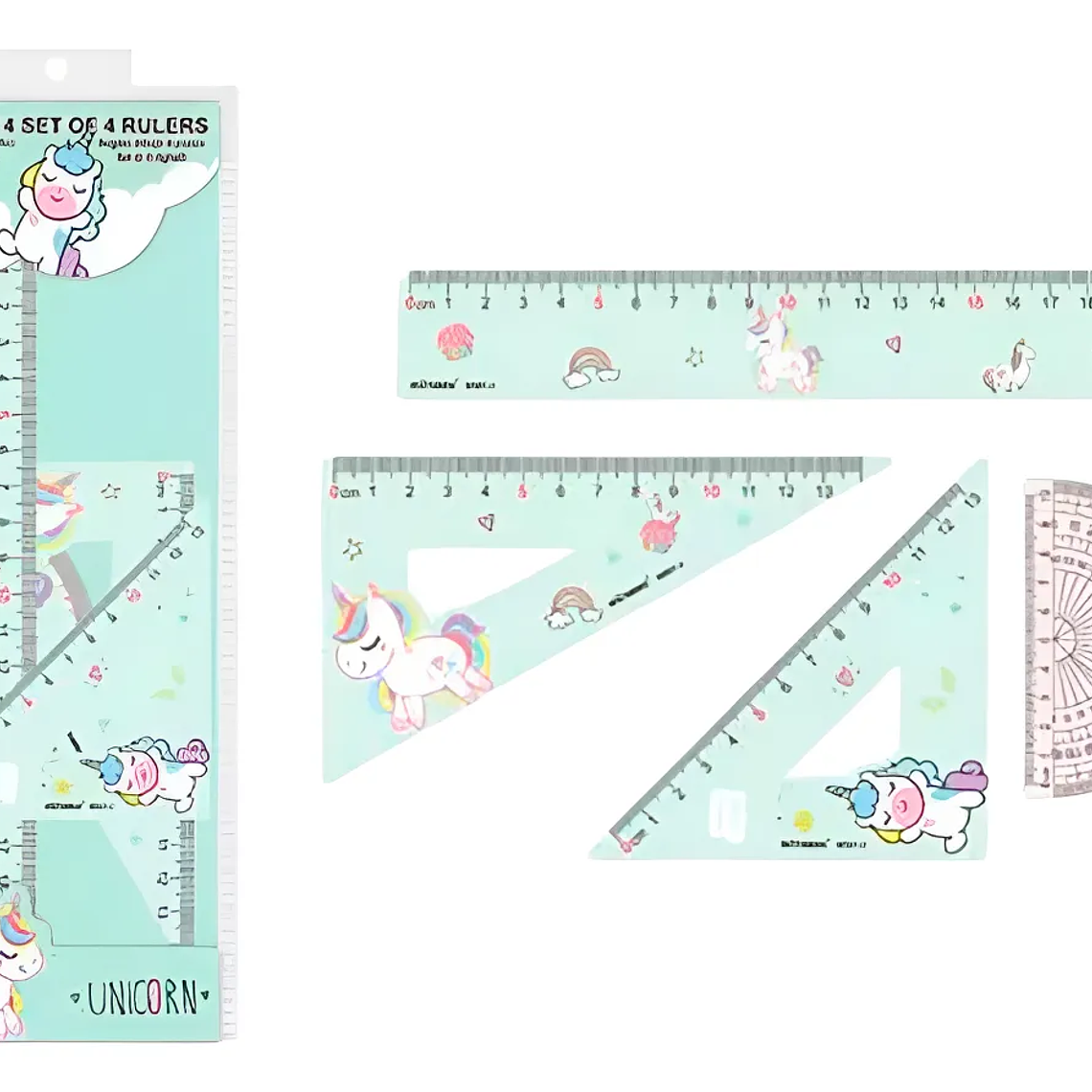 Set Regla Unicornio Kawaii + Estuche 1