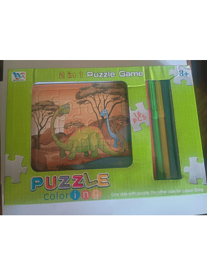 Puzzle Dinosaurio + Pintura 