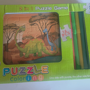 Puzzle Dinosaurio + Pintura 
