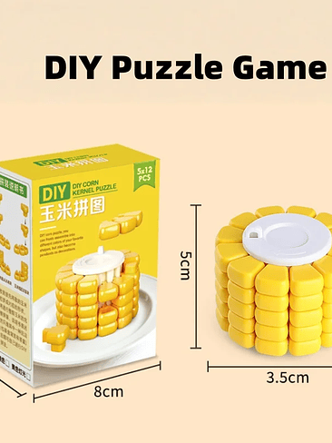 Juguete Sensorial Mini LLavero Maiz, con luz y granos desmotables. 6