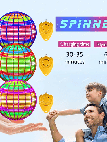 Flying Ball Boomerang Flyorb Magic With LED Lights Drone Hover Ball Fly Nova Orb Flying Spinner Fidget Toys Children Family Gift 2