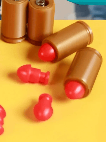 New Mini Gun Shell Ejected Can Launch Decompression EDC Finger Ring Pistol Fidget Spinner Ratchet Anxiety Stress Relief Toy Guns 5