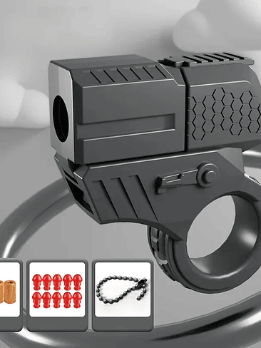 New Mini Gun Shell Ejected Can Launch Decompression EDC Finger Ring Pistol Fidget Spinner Ratchet Anxiety Stress Relief Toy Guns 6
