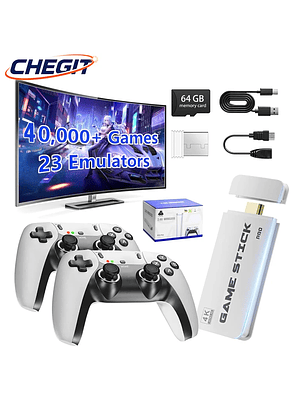 Consola M15 4K TV Game Stick 64GB Built-in 3/40000+ Retro Games