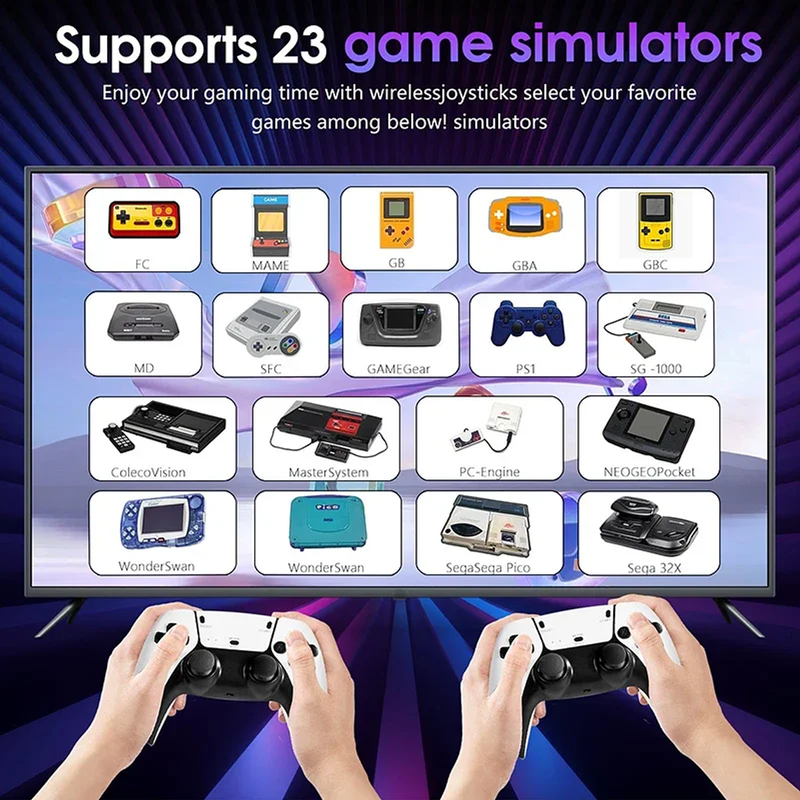 Consola M15 4K TV Game Stick 64GB Built-in 3/40000+ Retro Games 3