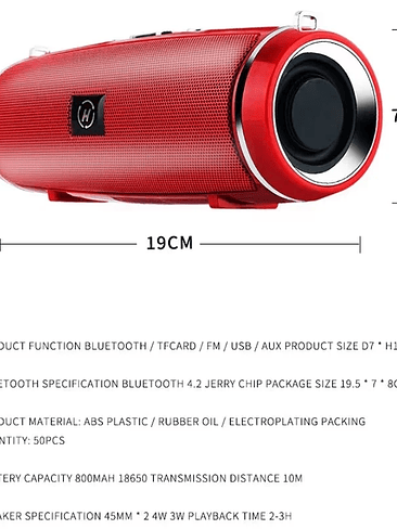 Parlante 200W con Resistencia al agua, Bluetooth 5.1 6