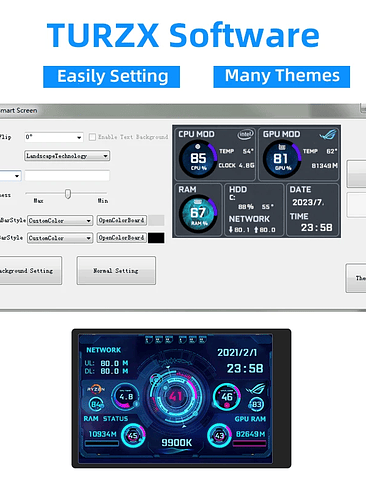 Pantalla secundaria Alimentada por USB 3.5  5