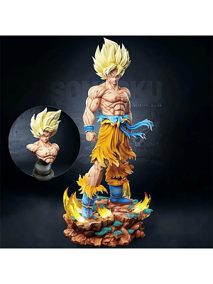 Figura goku Super Sayayin con Base Planeta Namekusein 