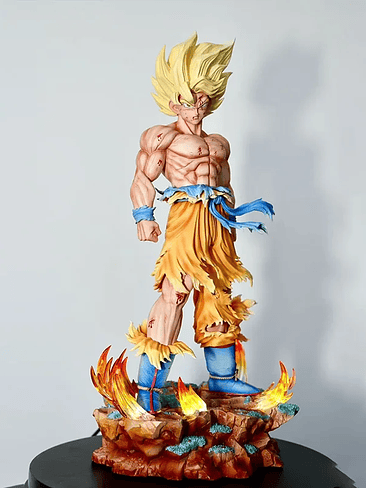 Figura goku Super Sayayin con Base Planeta Namekusein 