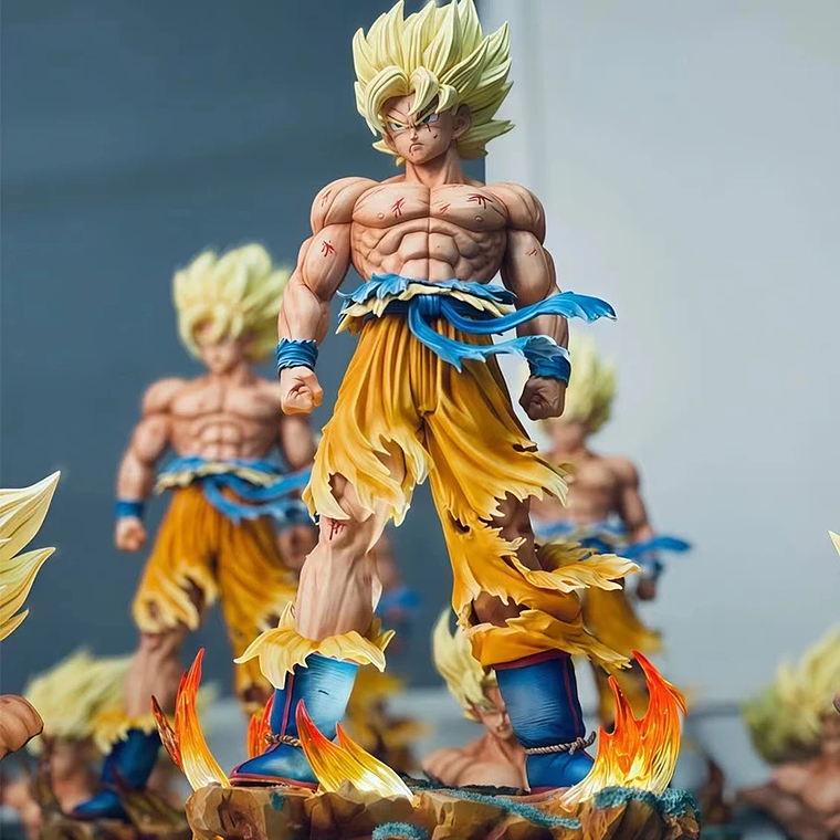 Figura goku Super Sayayin con Base Planeta Namekusein 