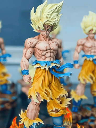 Figura goku Super Sayayin con Base Planeta Namekusein 