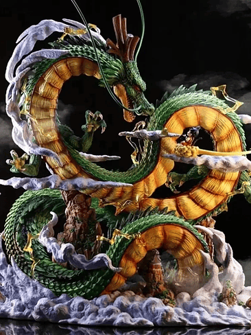 🐉 Figura realista ShengLong + Base + Goku nube voladora. Coleccionable Bandai 🐉 1