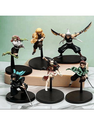 ⚔️ Set Figuras Anime – Demon Slayer Kimetsu No Yaiba | Colección Completa