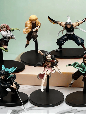 ⚔️ Set Figuras Anime – Demon Slayer Kimetsu No Yaiba | Colección Completa 1