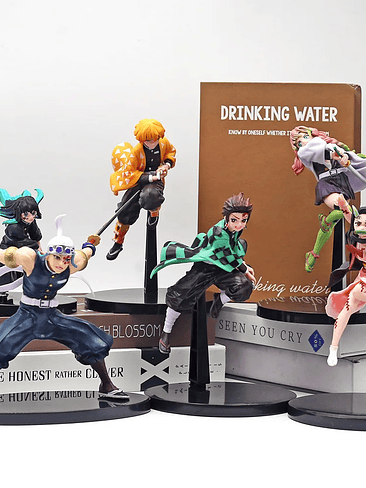 ⚔️ Set Figuras Anime – Demon Slayer Kimetsu No Yaiba | Colección Completa 3