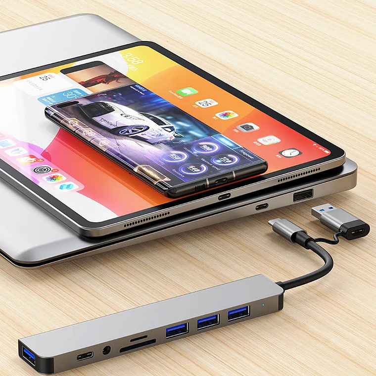 8 in 2 USB +Type C HUB Multi Puerto 2