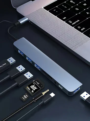 8 in 2 USB +Type C HUB Multi Puerto 5
