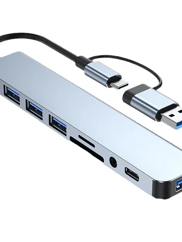8 in 2 USB +Type C HUB Multi Puerto 7