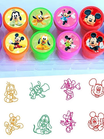 Set 12 Timbres Disney, alta duracion, Recargables. 1