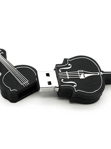 Unidad flash USB 2.0 de 128 GB con diseño de instrumento musical y notas de violín, color 64 GB, llavero de regalo 3