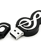 Unidad flash USB 2.0 de 128 GB con diseño de instrumento musical y notas de violín, color 64 GB, llavero de regalo - Miniatura 4