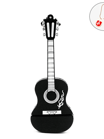 Unidad flash USB 2.0 de 128 GB con diseño de instrumento musical y notas de violín, color 64 GB, llavero de regalo 8