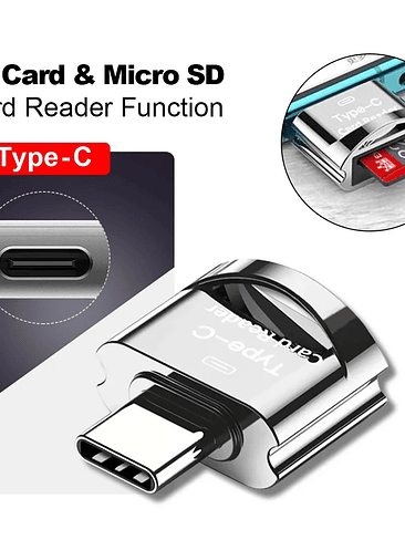 Lector de tarjetas USB 3.0 tipo C para iPhone IOS13, adaptador de tarjeta de memoria TF, lector de tarjetas para Samsung, Xiaomi, mini lector de tarjetas micro 1