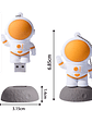 Memoria USB de astronauta de 128 GB, regalo creativo y genial, memoria USB de 64 GB, llavero gratis, memoria USB blanca de 32 GB, disco U de 16 GB   - Miniatura 6