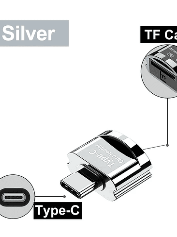 Lector de tarjetas USB 3.0 tipo C para iPhone IOS13, adaptador de tarjeta de memoria TF, lector de tarjetas para Samsung, Xiaomi, mini lector de tarjetas micro 7