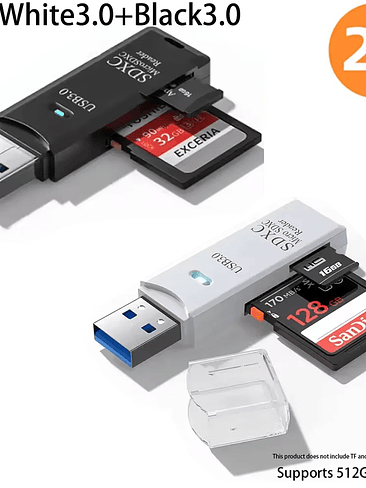  Lector de tarjetas USB 3.0 multifunción 2 en 1 7