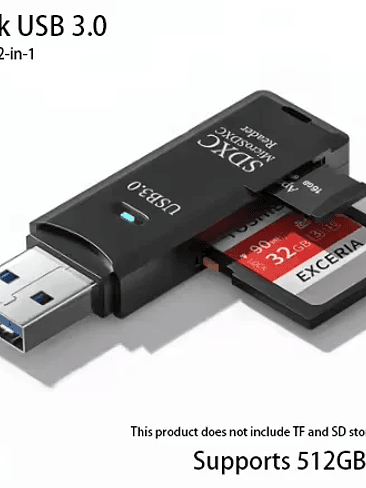  Lector de tarjetas USB 3.0 multifunción 2 en 1 8