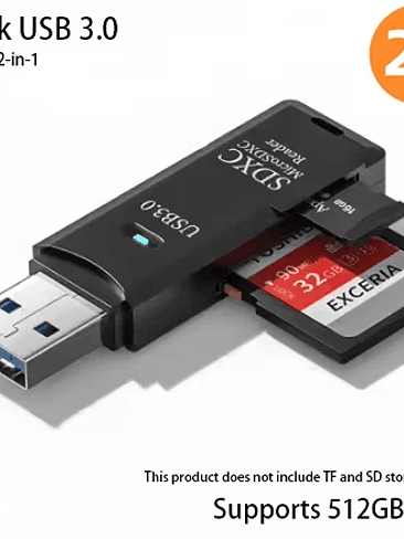  Lector de tarjetas USB 3.0 multifunción 2 en 1 9