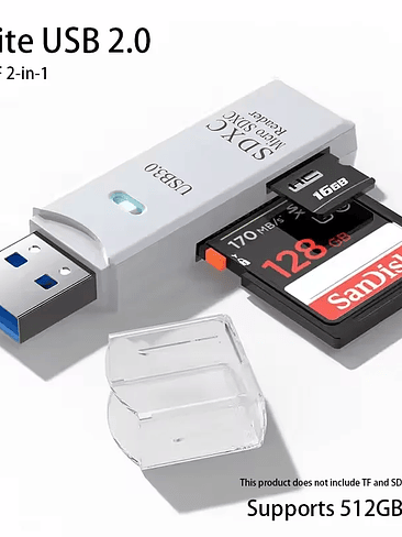  Lector de tarjetas USB 3.0 multifunción 2 en 1 10