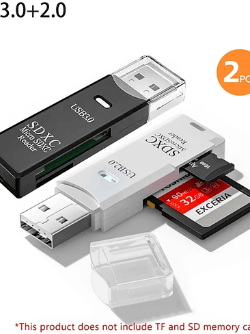  Lector de tarjetas USB 3.0 multifunción 2 en 1 22