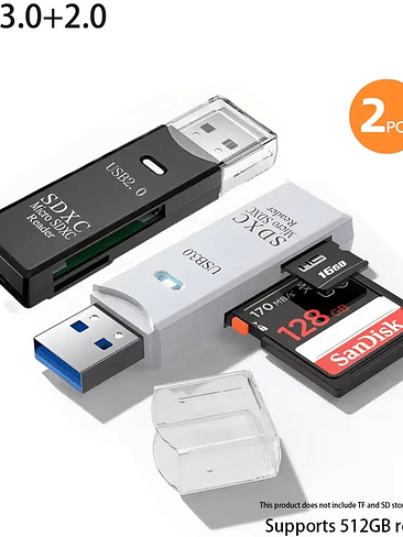  Lector de tarjetas USB 3.0 multifunción 2 en 1 24