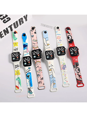 ⌚✨ Reloj Digital Infantil – Diseños Disney, Bob Esponja y Más ✨⌚