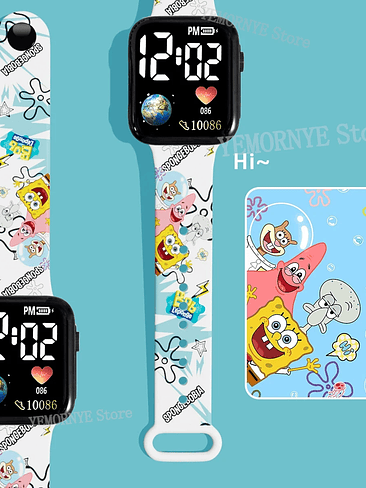 ⌚✨ Reloj Digital Infantil – Diseños Disney, Bob Esponja y Más ✨⌚ 12