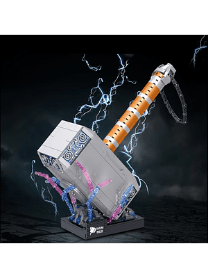 🔨 Martillo Thor Mjölnir Armable de Bloques – 975 Piezas (Modelo Coleccionable)