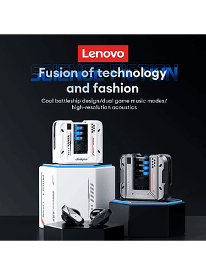 Auriculares inalámbricos  Lenovo LP49  con reducción de ruido, modo dual, llamadas HD, baja latencia y Bluetooth 5.4.