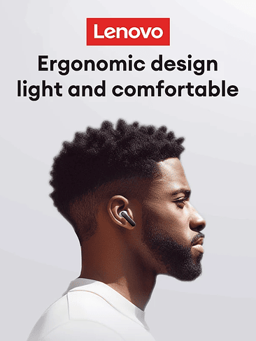 Auriculares inalámbricos  Lenovo LP49  con reducción de ruido, modo dual, llamadas HD, baja latencia y Bluetooth 5.4. 4