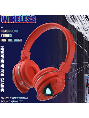 Disney para Spider-Man, inalámbricos, Bluetooth, con luz LED, sonido envolvente, plegables, diseño de dibujos animados de anime NM-27