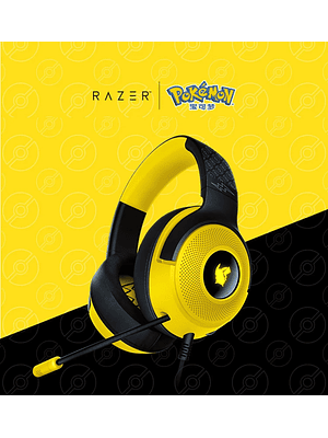 Auriculares para juegos Razer Pokémon Pikachu Kraken V3 PC con cable USB, edición limitada, iluminación RGB Chroma