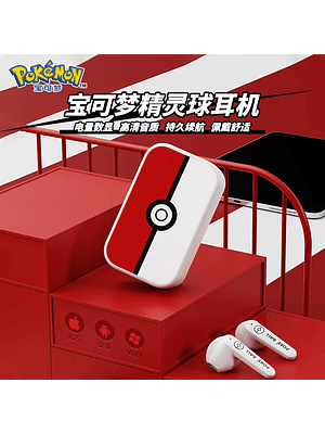 Audifonos Bluetooth Pokemon PM02 Pokeball , Con cancelacion de ruido. Calidad de Audio 