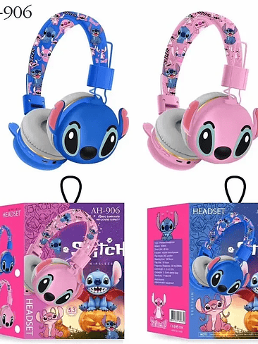Auriculares Bluetooth Stitch AH-906 AH-906 Disney, auriculares inalámbricos con sonido HIFI, plegables, con micrófono 5
